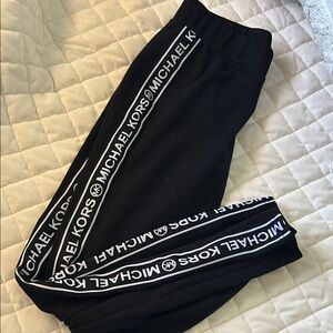 Michael Kors Black Leggings with Logo Trim